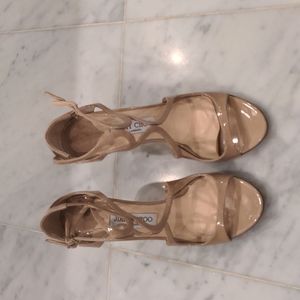 Jimmy Choo Ivette in nude patent leather